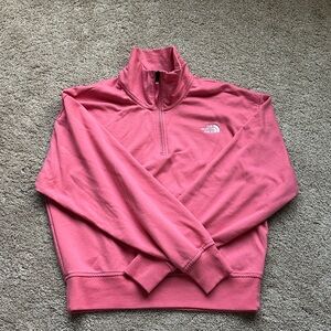 The North Face women’s 1/4 Zip Up cropped sweatshirt-size small